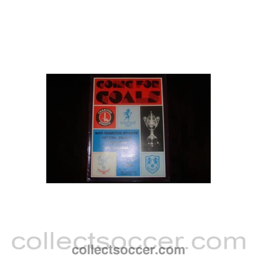 1975 - Charlton Athletic, Crystal Palace, Gillingham and Millwall official programme 02-09/08/1975 Kent Cup - Collect Soccer