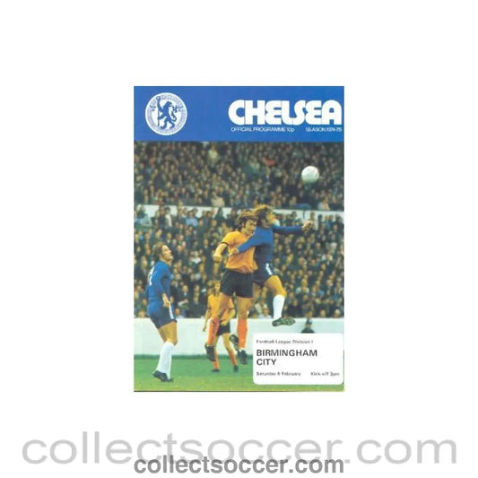 1975 - Chelsea v Birmingham City official programme 08/02/1975