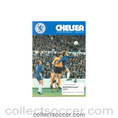 1975 - Chelsea v Birmingham City official programme 25/01/1975