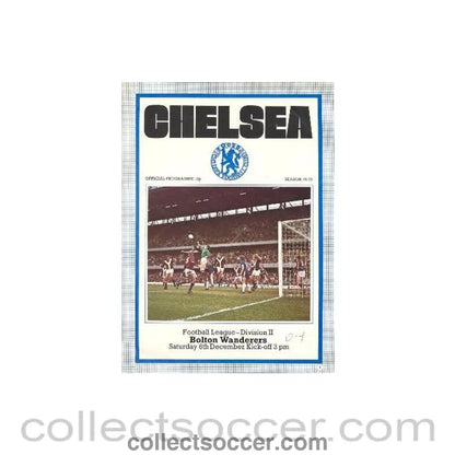 1975 - Chelsea v Bolton Wanderers official programme 06/12/1975