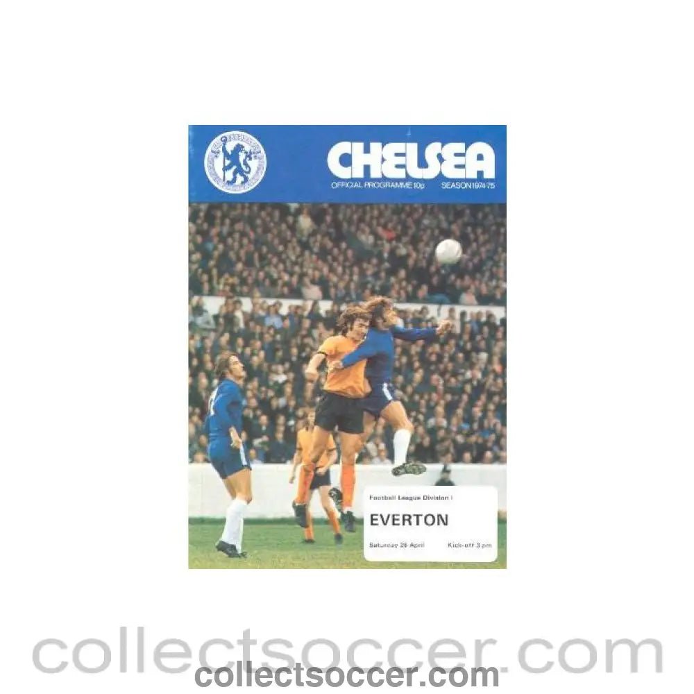 1975 - Chelsea v Everton official programme 26/04/1975 - Collect Soccer