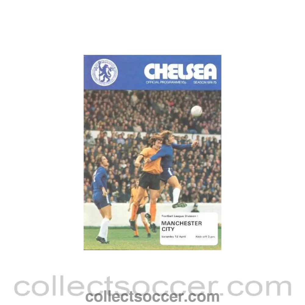 1975 - Chelsea v Manchester City official programme 12/04/1975