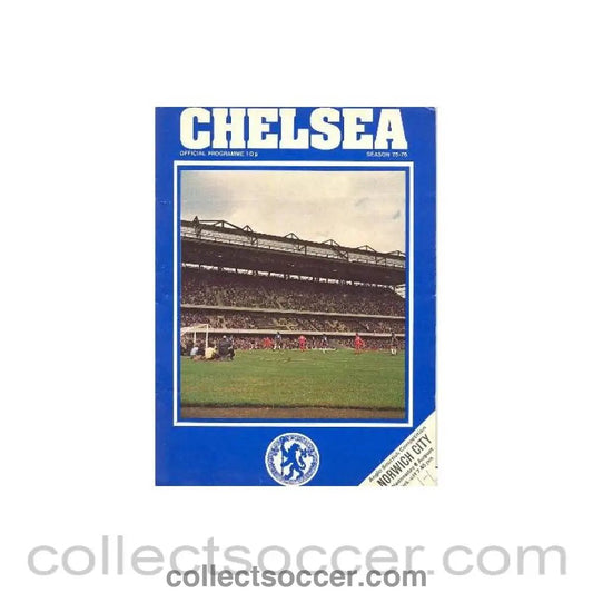1975 - Chelsea v Norwich City official programme 06/08/1975 - Collect Soccer