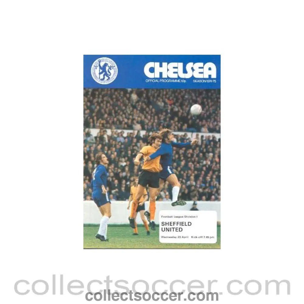 1975 - Chelsea v Sheffield United official programme 23/04/1975 - Collect Soccer