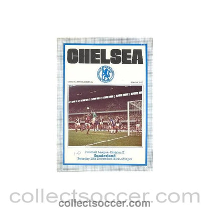 1975 - Chelsea v Sunderland official programme 20/12/1975 - Collect Soccer