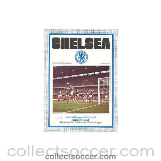 1975 - Chelsea v Sunderland official programme 20/12/1975 - Collect Soccer