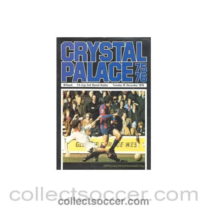 1975 - Crystal Palace v Millwall official programme 16/12/1975 - Collect Soccer