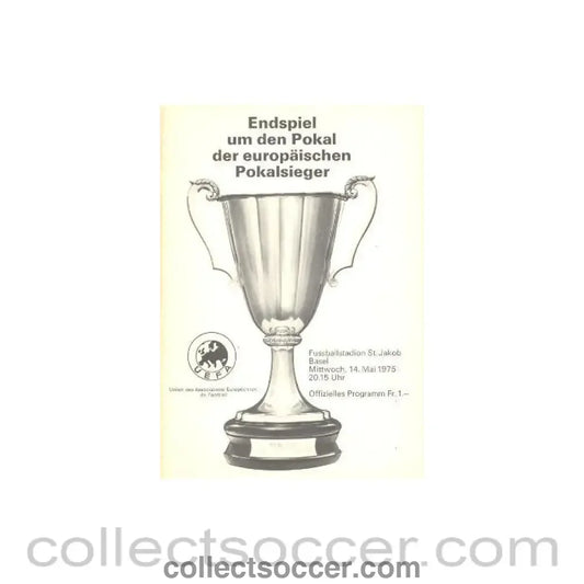 1975 Cup Winners Cup Final Official Programme Dynamo Kiev v Ferencvaros