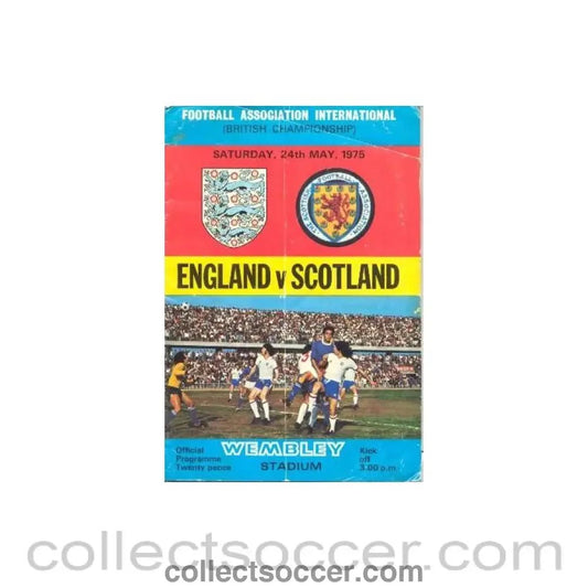 1975 England v Scotland official programme 24/05/1975 - Collect Soccer