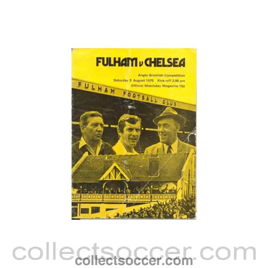 1975 - Fulham vChelsea official programme 09/08/1975 reduced price