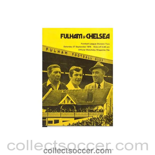1975 - Fulham vChelsea official programme 27/09/1975