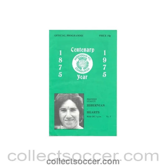 1975 - Hibernian v Heart of Midlothian official programme 30/08/1975 Premier League - Collect Soccer