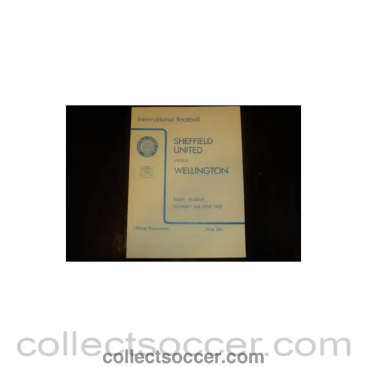 1975 - In New Zealand - Wellington, New Zealand v Sheffield United official programme 02/06/1975 - Collect Soccer