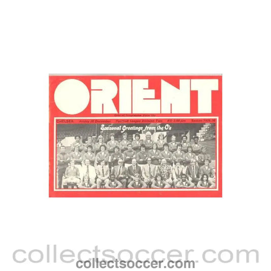 1975 - Leyton Orient vChelsea official programme 26/12/1975