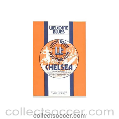 1975 - Luton Town v Chelsea official programme 30/08/1975 - Collect Soccer