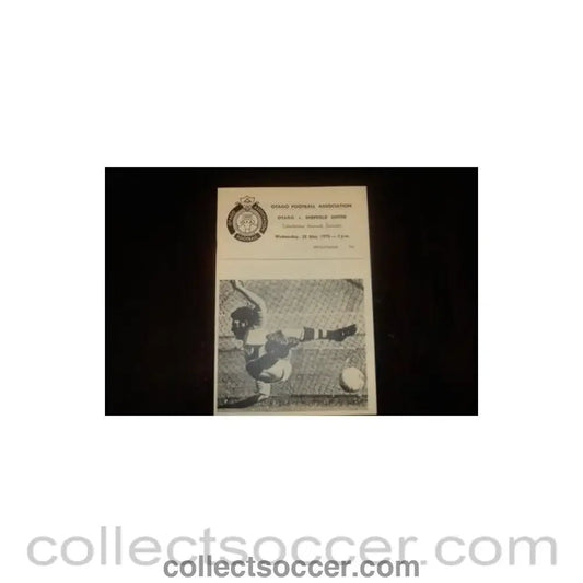 1975 - Otago, New Zealand v Sheffield United official programme 28/05/1975 - Collect Soccer