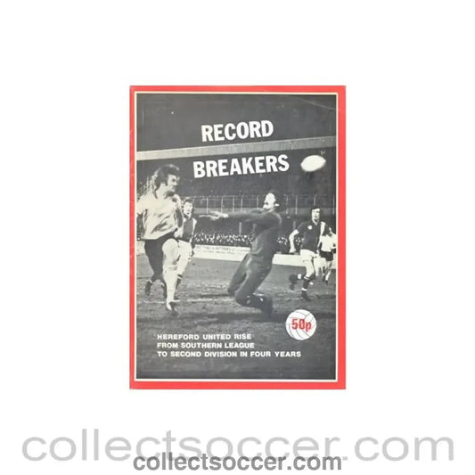 1975 - Record Breakers - Hereford United special programme/brochure of season 1975 - 1976 - Collect Soccer