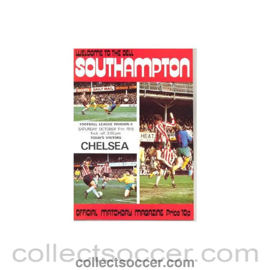 1975 - Southampton vChelsea official programme 11/10/1975