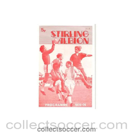 1975 - Stirling Albion v East Stirling official programme 1975 - 1976 Scottish Spring Cup - Collect Soccer