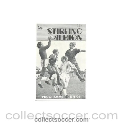 1975 - Stirling Albion v Greenok Morton official programme 1975 - 1976 Scottish Spring Cup - Collect Soccer