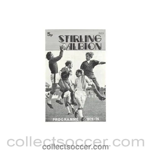 1975 - Stirling Albion v Montrose official programme 1975 - 1976 Scottish Spring Cup - Collect Soccer