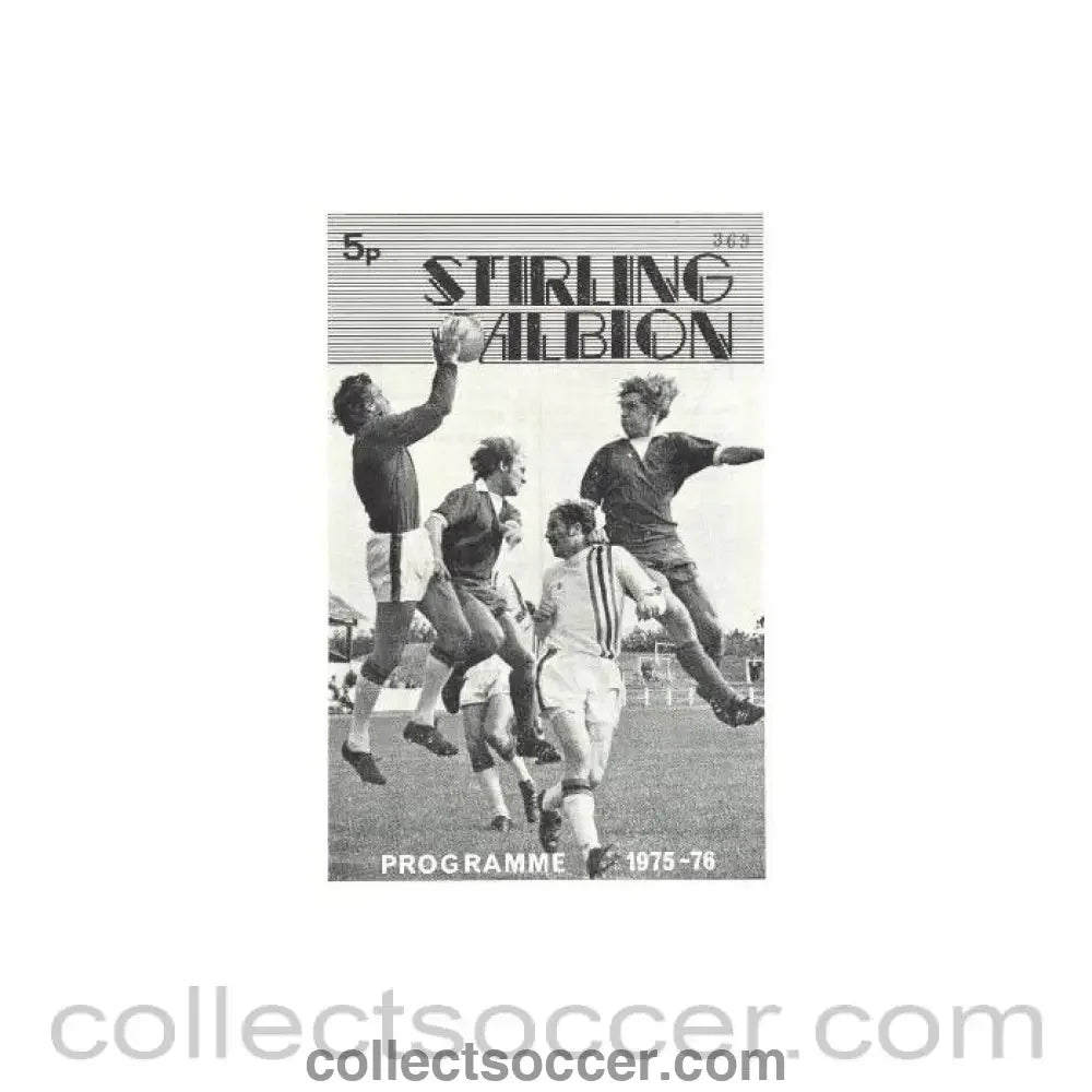 1975 - Stirling Albion v Montrose official programme 1975 - 1976 Scottish Spring Cup - Collect Soccer