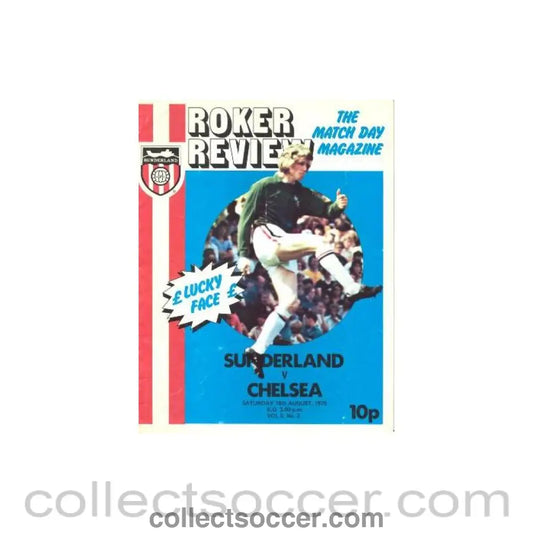 1975 - Sunderland vChelsea official programme 16/08/1975