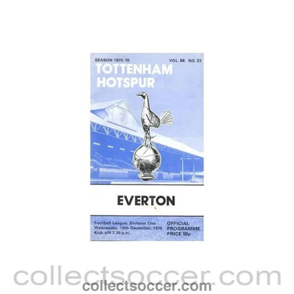 1975 - Tottenham Hotspur v Everton official programme 10/12/1975 - Collect Soccer