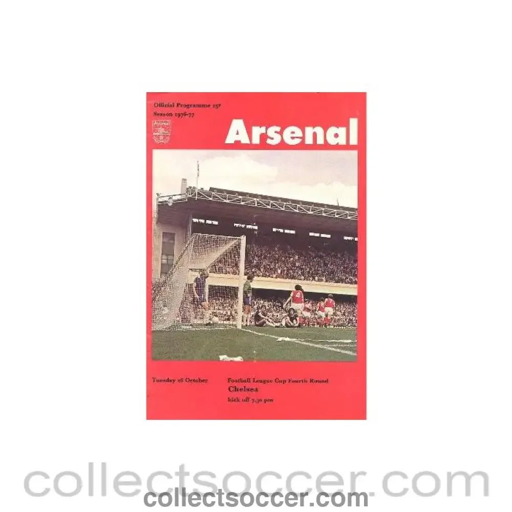 1976 - Arsenal v Chelsea official programme 26/10/1976 Football League, reduced price - Collect Soccer
