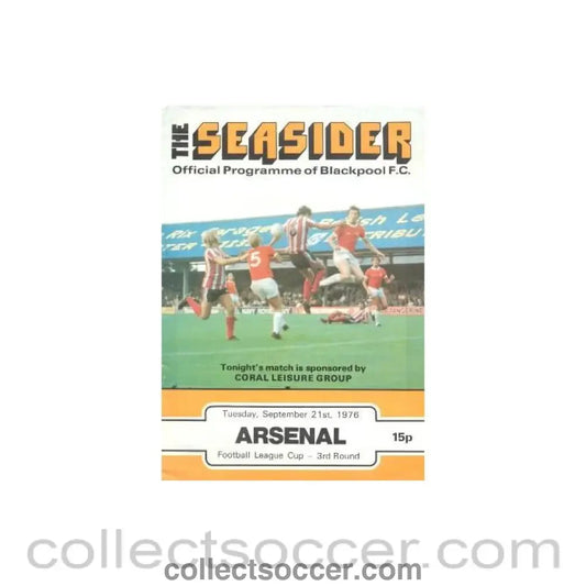 1976 - Blackpool v Arsenal official programme 21/09/1976