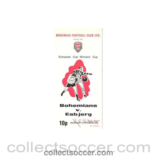 1976 - Bohemians v Esbjerg official programme 15/09/1976 European Cup Winners Cup