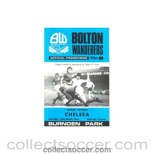 1976 - Bolton Wanderers vChelsea official programme 27/03/1976