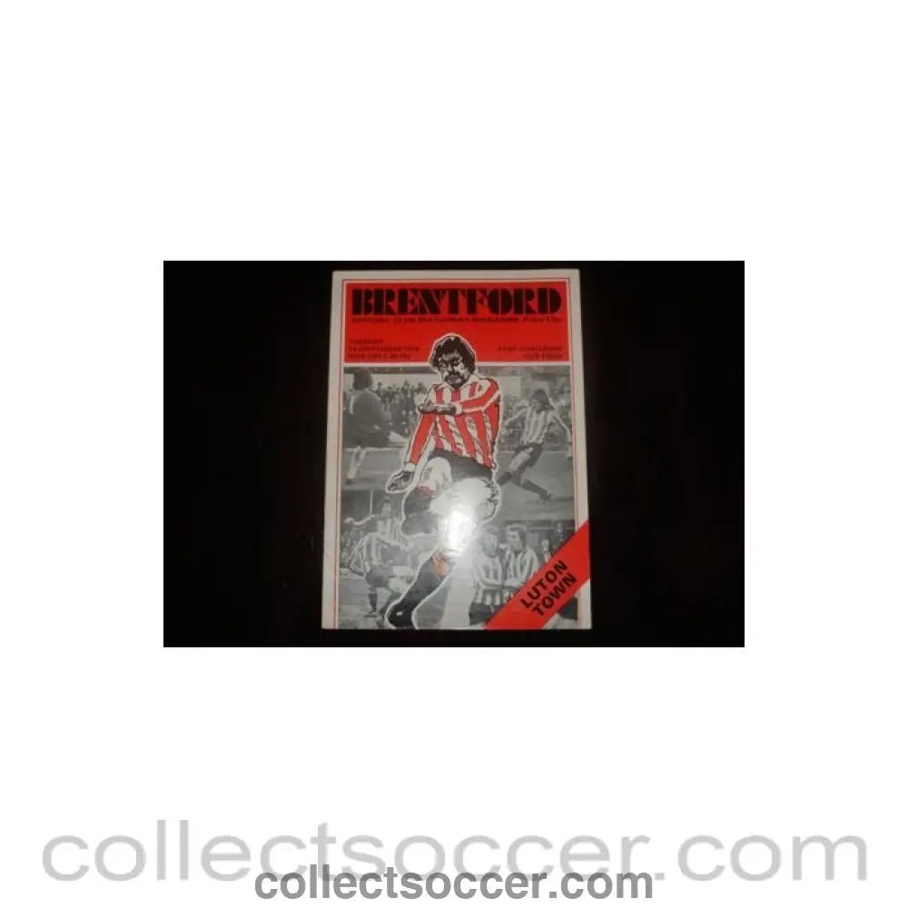 1976 - Brentford v Luton Town official programme 14/09/1976 Kent Cup Final - Collect Soccer