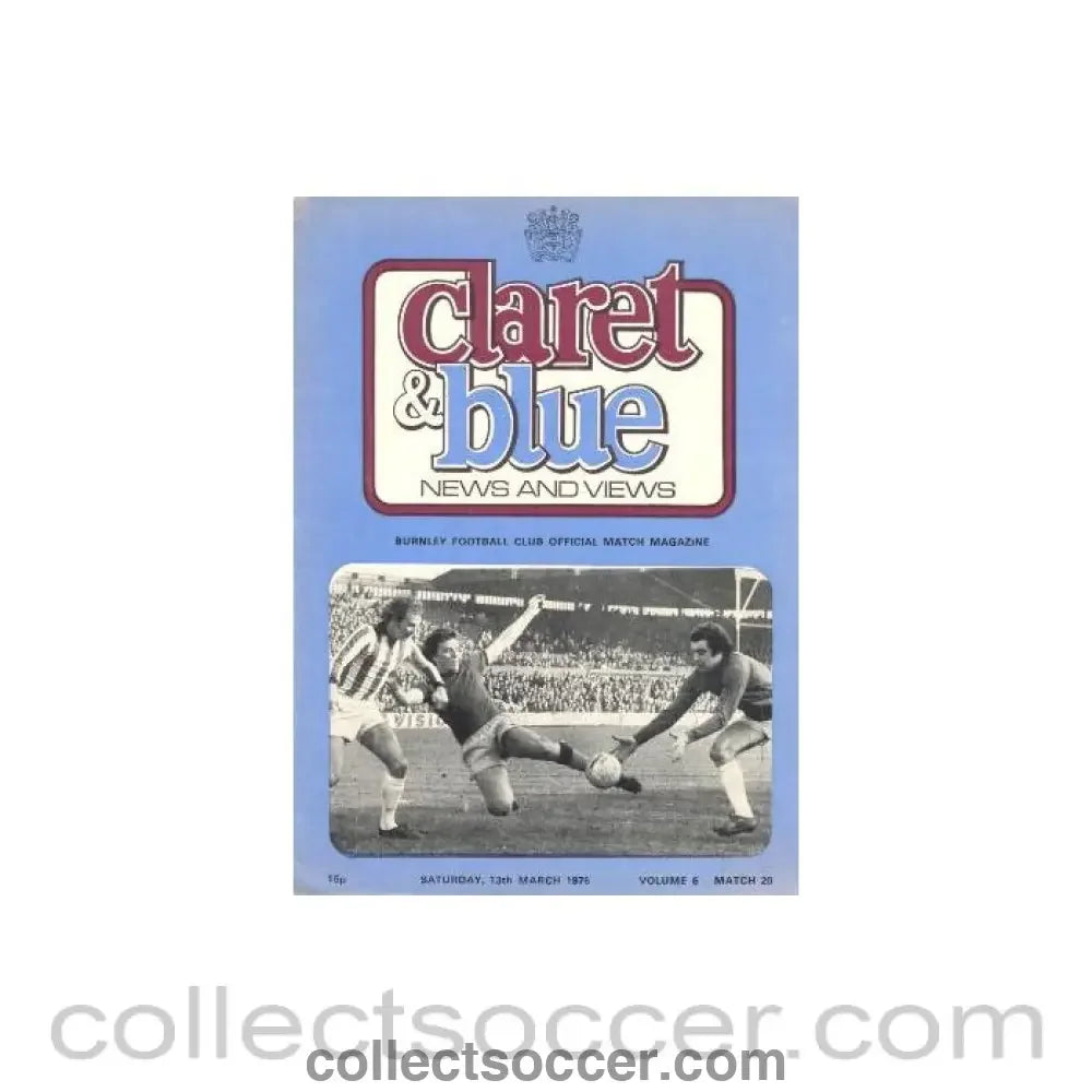 1976 - Burnley v Manchester City official programme 13/03/1976