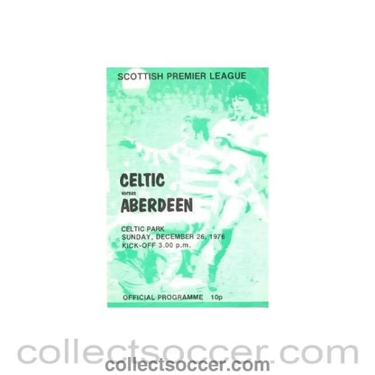1976 - Celtic v Aberdeen official programme 26/12/1976 Scottish Premier League - Collect Soccer