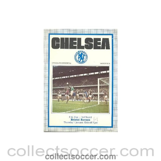 1976 - Chelsea v Bristol Rovers official programme 01/01/1976 - Collect Soccer
