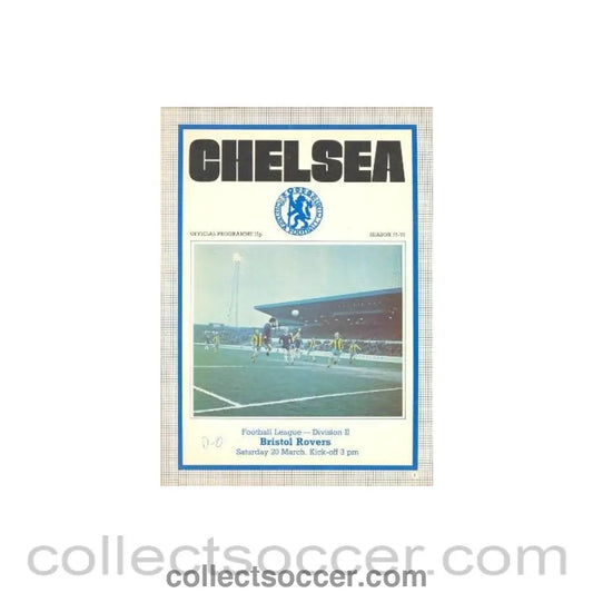 1976 - Chelsea v Bristol Rovers official programme 20/03/1976