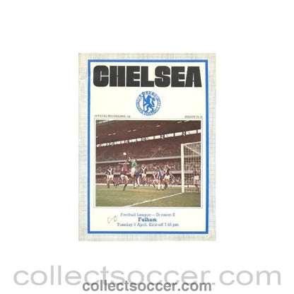 1976 - Chelsea v Fulham official programme 06/04/1976 - Collect Soccer