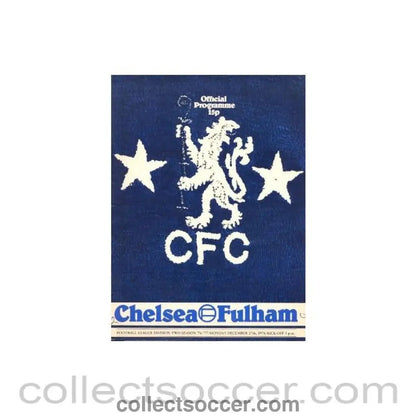1976 - Chelsea v Fulham official programme 27/12/1976 - Collect Soccer