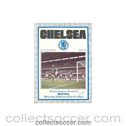1976 - Chelsea v Hull City official programme 18/02/1976 - Collect Soccer