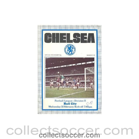1976 - Chelsea v Hull City official programme 18/02/1976