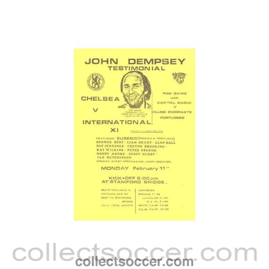 1976 - Chelsea v International XI and pre-game Capital Radio v Clube Emigrante Portugese official programme probably of