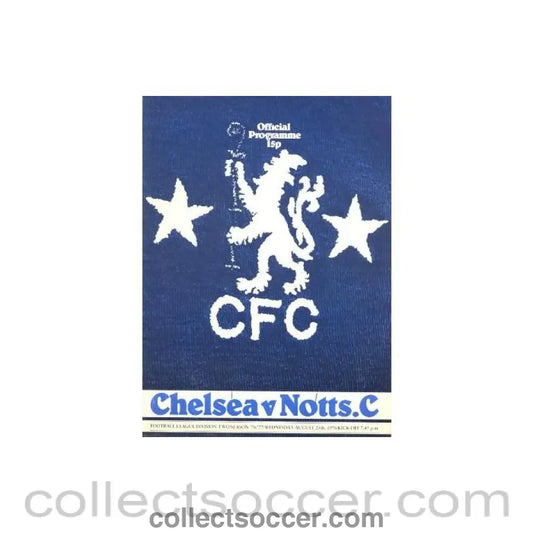 1976 - Chelsea v Notts County official programme 25/08/1976