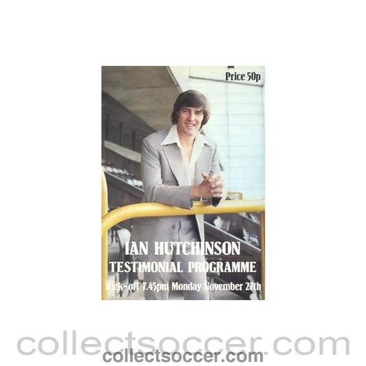 1976 - Chelsea v Queen’s Park Rangers official programme probably of season 1976-1977 Ian Hutchinson Testimonial Match