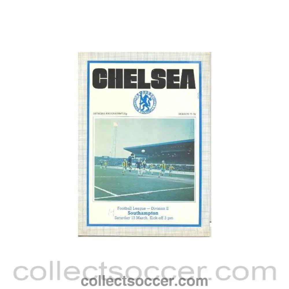 1976 - Chelsea v Southampton official programme 13/03/1976 - Collect Soccer