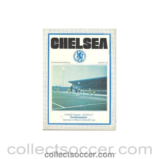 1976 - Chelsea v Southampton official programme 13/03/1976 - Collect Soccer