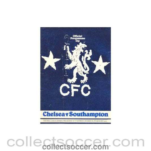 1976 - Chelsea v Southampton official programme 30/10/1976