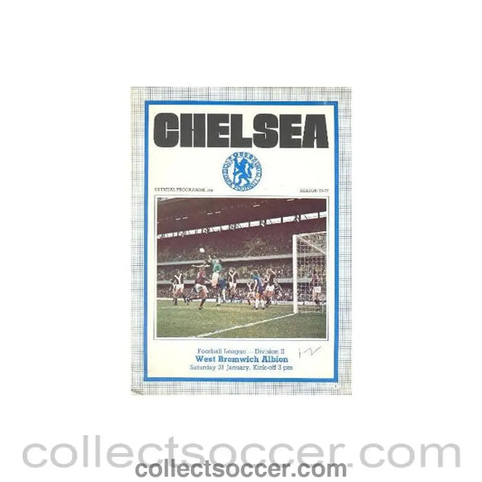 1976 - Chelsea v West Bromwich Albion official programme 31/01/1976