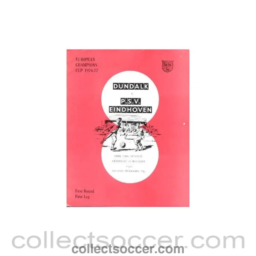 1976 - Dundalk v Eindhoven official programme 15/09/1976 - Collect Soccer