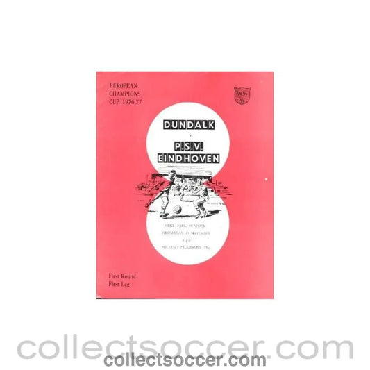 1976 - Dundalk v Eindhoven official programme 15/09/1976 - Collect Soccer